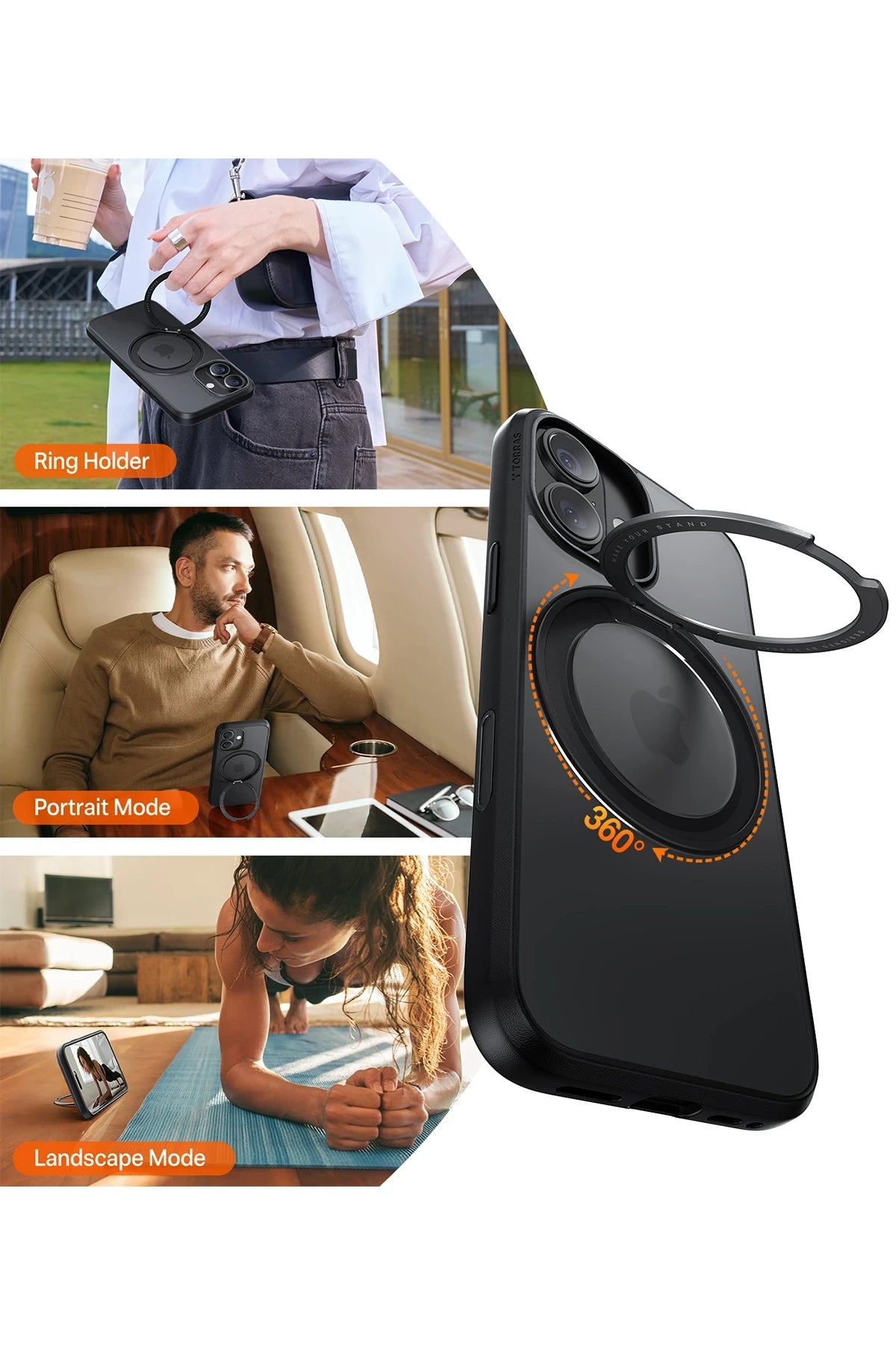 Torras iPhone 17 O Stand Pro Serisi Magsafe Telefon Kılıfı Torras iPhone 17 O Stand Pro Serisi Magsafe Telefon Kılıfı